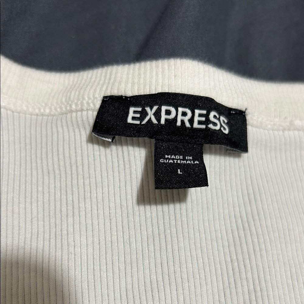 Express Ivory Ruffle Sleeve Bodysuit - Picture 3 of 5